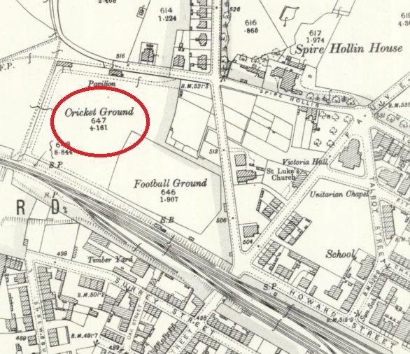 Glossop - Cricket Club : Map credit National Library of Scotland